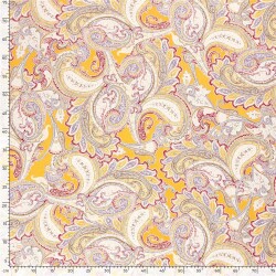 WOVEN VISCOSE LINNEN PAISLEY - FARBE