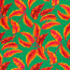 Viskose Popeline abstrakte Federblätter - grasgrün