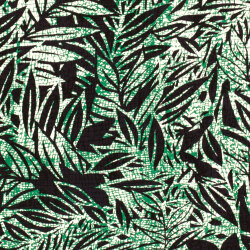 Viskose Popeline Blätterdruck - grün
