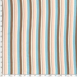 Viskosestoff PRINT STRIPES - FARBE