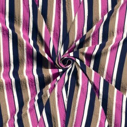 Viskosestoff PRINT STRIPES - FARBE