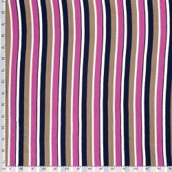 Viskosestoff PRINT STRIPES - FARBE