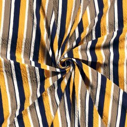 Viskosestoff PRINT STRIPES - FARBE