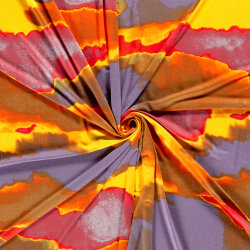 Viskose Jersey aquarell Farbverlauf - dunkelorange