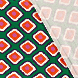 Viskose Jersey bunte Diamanten - grün