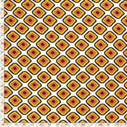 Viskose Jersey bunte Diamanten - gelb
