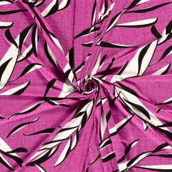 Viskose Jersey Blätter - pink