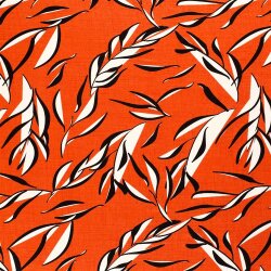 Viskose Jersey Blätter - orange