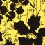 Bambus Popeline Blumenschatten - senfgelb
