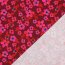 Baumwolljersey Digital Blumen - pink/rot