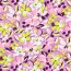 French Terry Blumen - pink / LIME