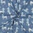 Baumwolljersey Glitzer Pudel - jeansblau