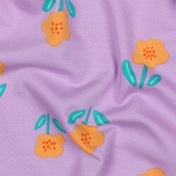 French Terry Blumen - lavendel