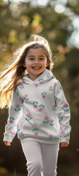 French Terry Blumen - mint