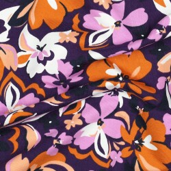 French Terry Blumen - lila / OCHRE