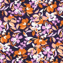 French Terry Blumen - lila / OCHRE