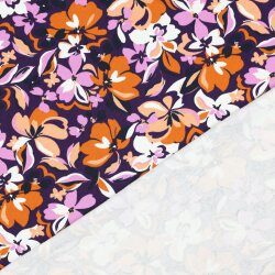French Terry Blumen - lila / OCHRE