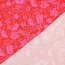 Baumwolljersey Blumen - rot