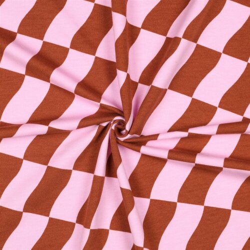 Ganzjahressweat Soft CHECK - PINK / BROWN
