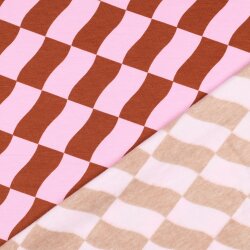 Ganzjahressweat Soft CHECK - PINK / BROWN