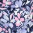 French Terry Blumen - blau  / PINK