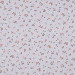 Waffeljersey Blumen - LAVENDER