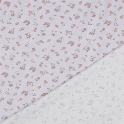 Waffeljersey Blumen - LAVENDER