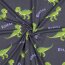 Baumwolljersey Dinos - indigo meliert