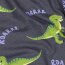 Baumwolljersey Dinos - indigo meliert