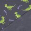 Baumwolljersey Dinos - indigo meliert