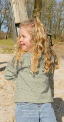 Waffeljersey Blumen - SAGE