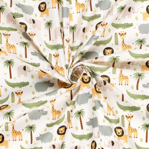 Interieurstoff  Digital Panama Zootiere - creme