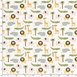 Interieurstoff  Digital Panama Zootiere - creme