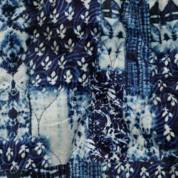 Steppstoff Rautenwaben Digital Patchwork - dunkelblau
