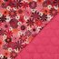 Steppstoff Rautenwaben Digital Blumen - pink