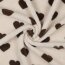 Teddystoff braune Herzen - creme