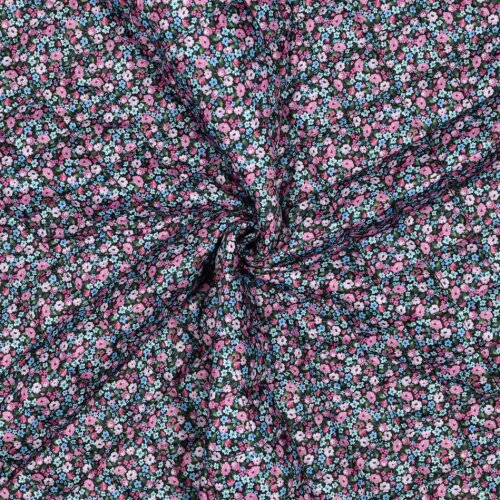 Steppstoff Digital Blumen - FUCHSIA