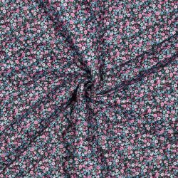 Steppstoff Digital Blumen - FUCHSIA