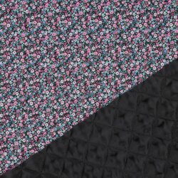 Steppstoff Digital Blumen - FUCHSIA