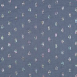 Musselin FOIL SPOTS - JEANS