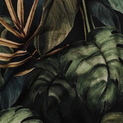 Canvas Digital TROPICAL LEAVES - schwarz