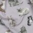 Feine Baumwollpopeline Digital CATS - LAVENDER