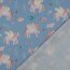 Feine Baumwollpopeline Digital UNICORNS - LIGHT BLUE