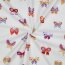 Feine Baumwollpopeline GLITTER BUTTERFLIES - weiß