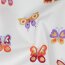 Feine Baumwollpopeline GLITTER BUTTERFLIES - weiß