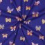 Feine Baumwollpopeline GLITTER BUTTERFLIES - COBALT