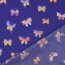 Feine Baumwollpopeline GLITTER BUTTERFLIES - COBALT