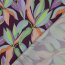 Baumwollsatin Digital LEAVES - DARK PURPLE