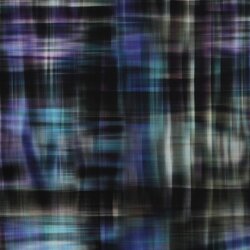 Baumwollsatin Digital CHECK - schwarz