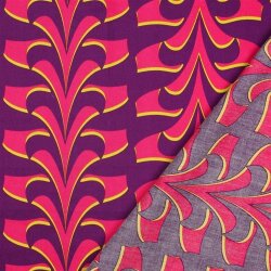 Baumwollsatin Blumenkunst - dunkellila